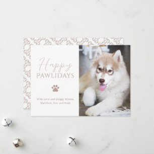 Cartes Pour Fêtes Annuelles Joyeux Pawlidays Chien Photo Noël