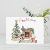Cartes Pour Fêtes Annuelles Joyeux Pawlidays Chig Design - St. Bernard (Debout devant)