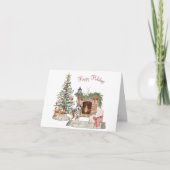 Cartes Pour Fêtes Annuelles Joyeux Pawlidays Design de Chien- Alaskan Malamute (Devant)