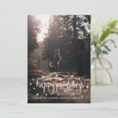 Cartes Pour Fêtes Annuelles Joyeux Pawlidays Fun Stars Chien Photo (Debout devant)