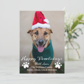 Cartes Pour Fêtes Annuelles Joyeux Pawlidays Pet Chien Chien Chien Chien Chien (Debout devant)