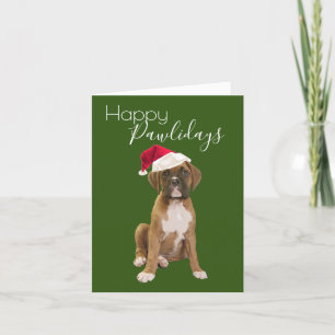 Cartes Pour Fêtes Annuelles Joyeux Pawlidays Puppy Santa Hat Noël