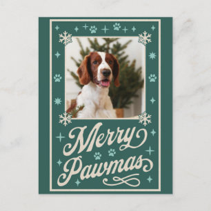 Cartes Pour Fêtes Annuelles Joyeux Pawmas Pet photo Noël