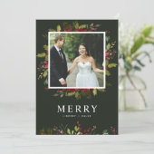 Cartes Pour Fêtes Annuelles Joyeux paysage photo (Debout devant)