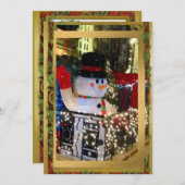 Cartes Pour Fêtes Annuelles Joyeux Père Noël à New York (Devant / Derrière)