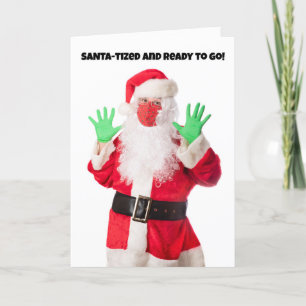 Cartes Pour Fêtes Annuelles Joyeux Père Noël de Noël en masque facial SANTAtis