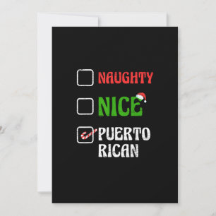 Cartes Pour Fêtes Annuelles Joyeux Père Noël Portoricain Sucré de Fêtes