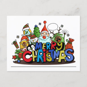 Cartes Pour Fêtes Annuelles Joyeux personnages de Noël