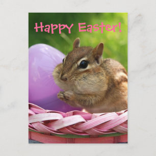 Cartes Pour Fêtes Annuelles Joyeux Petit Chipmunk de Pâques