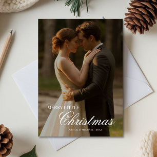 Cartes Pour Fêtes Annuelles Joyeux Petit Noël Cosy Couple Salutation