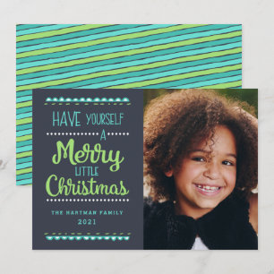 Cartes Pour Fêtes Annuelles Joyeux petit Noël mignon Lime photo