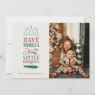 Cartes Pour Fêtes Annuelles Joyeux petit Noël Photo de famille Noël