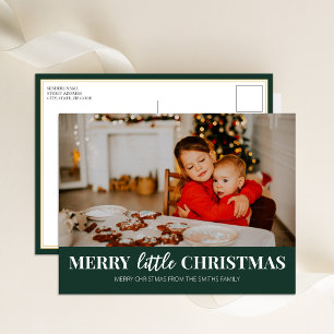 Cartes Pour Fêtes Annuelles Joyeux petit Noël vert moderne photo