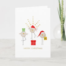 Joyeux Petits Oiseaux Fantaisistes Noël