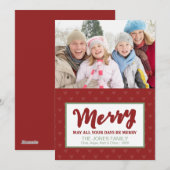 Cartes Pour Fêtes Annuelles Joyeux - photo de vacances (Devant / Derrière)