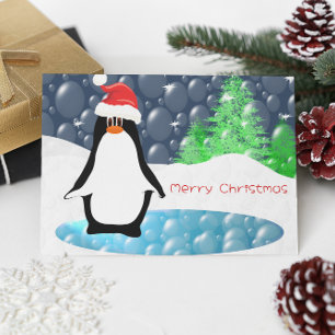 Cartes Pour Fêtes Annuelles Joyeux pingouin de Noël -