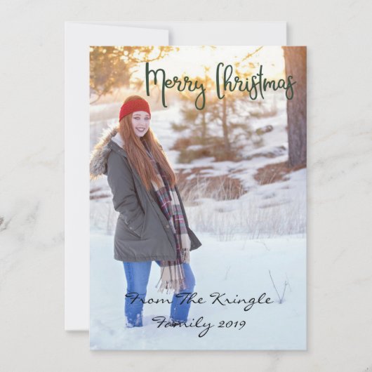 Cartes Pour Fêtes Annuelles Joyeux Pois de menthe de Noël (Devant)