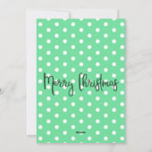 Cartes Pour Fêtes Annuelles Joyeux Pois de menthe de Noël (Dos)