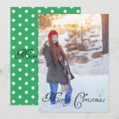 Cartes Pour Fêtes Annuelles Joyeux Pois de Noël (Devant / Derrière)