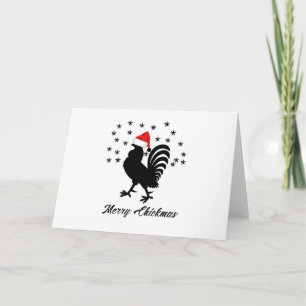 Cartes Pour Fêtes Annuelles Joyeux poulets de Noël drôle poulet de Noël