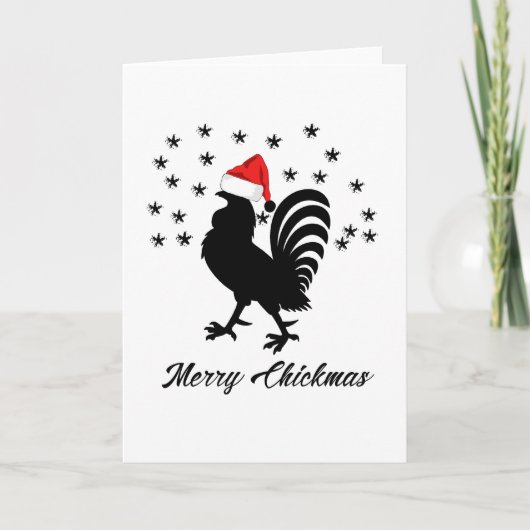 Cartes Pour Fêtes Annuelles Joyeux poulets de Noël drôle poulet de Noël (Devant)