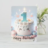 Cartes Pour Fêtes Annuelles Joyeux premier anniversaire (Debout devant)