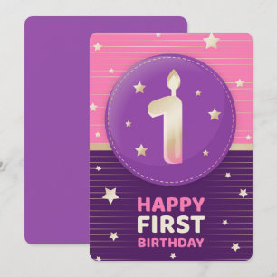 Cartes Pour Fêtes Annuelles Joyeux premier anniversaire