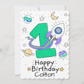 Cartes Pour Fêtes Annuelles Joyeux premier anniversaire (Devant)