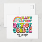 Cartes Pour Fêtes Annuelles Joyeux premier jour d'école (Devant / Derrière)