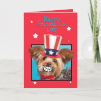 Joyeux Président Jour Patriotique Yorkie Chien