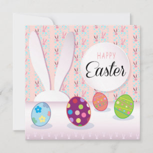 Cartes Pour Fêtes Annuelles Joyeux Printemps de Pâques chouette Bunny Chasse d