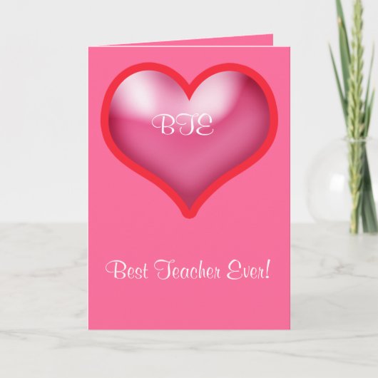 Cartes Pour Fêtes Annuelles Joyeux professeur de Saint-Valentin (Devant)