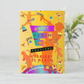 Cartes Pour Fêtes Annuelles Joyeux Purim Festival Masquerade pour enfants (Debout devant)