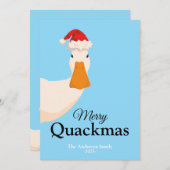 Cartes Pour Fêtes Annuelles Joyeux Quackmas Noël drôle (Devant / Derrière)