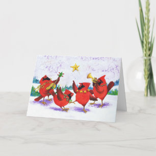 Cartes Pour Fêtes Annuelles Joyeux quartet cardinal de Noël !