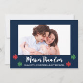 Cartes Pour Fêtes Annuelles Joyeux que jamais nouveau bébé photo Snowflake (Devant)