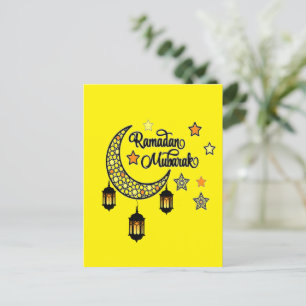 Cartes Pour Fêtes Annuelles Joyeux Ramadan Moubarak lanterne du croissant Kare