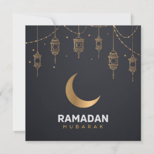 Cartes Pour Fêtes Annuelles Joyeux Ramadan Moubarak Ramadan Kareem Gold Musu