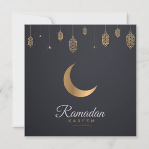 Cartes Pour Fêtes Annuelles Joyeux Ramadan Moubarak Ramadan Kareem Gold Musu