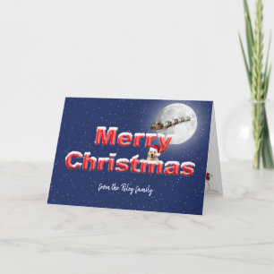 Cartes Pour Fêtes Annuelles Joyeux récupérateur d'or de Noël et Père Noël