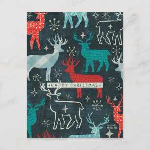 Cartes Pour Fêtes Annuelles Joyeux renne de Christmastime
