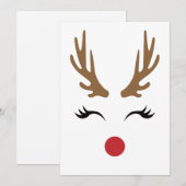 Cartes Pour Fêtes Annuelles Joyeux Renne de Noël qui tue (Devant / Derrière)