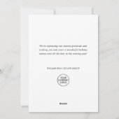 Cartes Pour Fêtes Annuelles Joyeux Renne Joyeux Noël Message de l'entreprise (Dos)