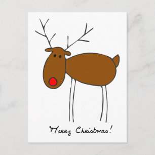 Cartes Pour Fêtes Annuelles Joyeux rennes de Noël