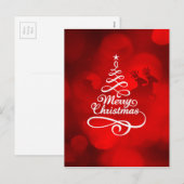 Cartes Pour Fêtes Annuelles Joyeux rennes de Noël (Devant / Derrière)