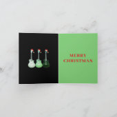 Cartes Pour Fêtes Annuelles Joyeux Rock Musical et Roll Guitare de Noël (Intérieur)