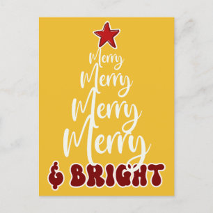 Cartes Pour Fêtes Annuelles Joyeux rouge jaune or minimaliste et brillant