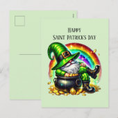 Cartes Pour Fêtes Annuelles Joyeux Saint-Patrick gnome (Devant / Derrière)