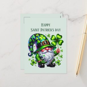 Cartes Pour Fêtes Annuelles Joyeux Saint Patrick's Day gnome ajouter du texte