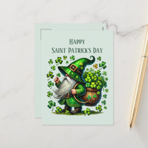 Cartes Pour Fêtes Annuelles Joyeux Saint Patrick's Day gnome ajouter du texte